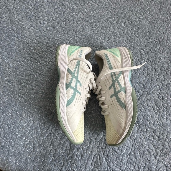 ASICS Sneakers Solution Swift FF White and Mint Green Tennis Prep Size 8.5 - Picture 4 of 8